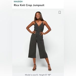 Kaileigh Rica Knit Crop Jumpsuit - XXL